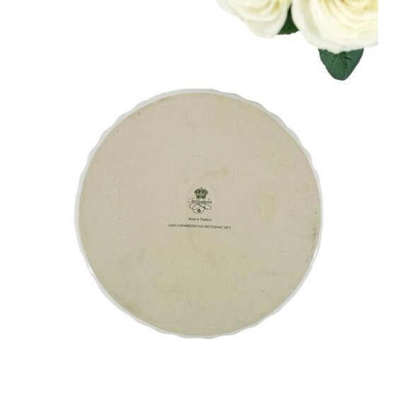 CHRISTINEHOLM Quiche Tart Pie Dish Porcelain Rose Fluted Dish Bakeware 9” Vtg - Picture 3 of 6